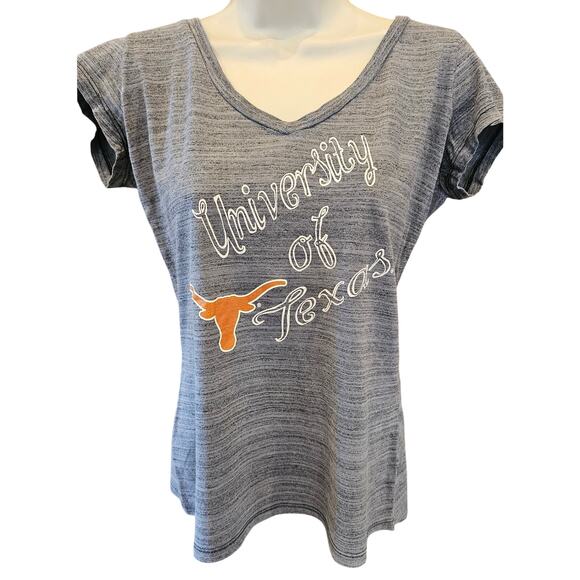 University of Texas UT longhorns hook em spell out game day t womens M v neck - Picture 1 of 7